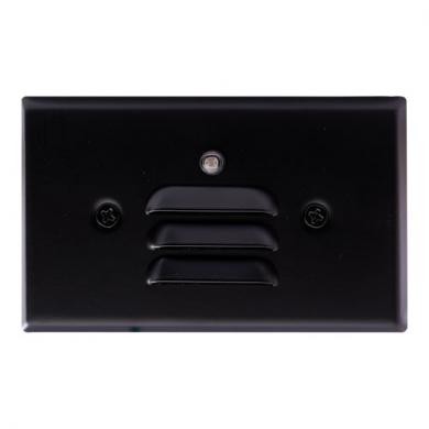 ELCO Lighting ELST68B Mini Photocell LED Step Light with Angled Louver 0.75W 3000K 50 lm 120V Black Finish | BuyRite Electric