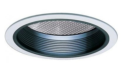ELCO Lighting EL743B 7 Inch CFL Horizontal Reflector with Regressed Prismatic Lens and Baffle 42W Black with White Ring