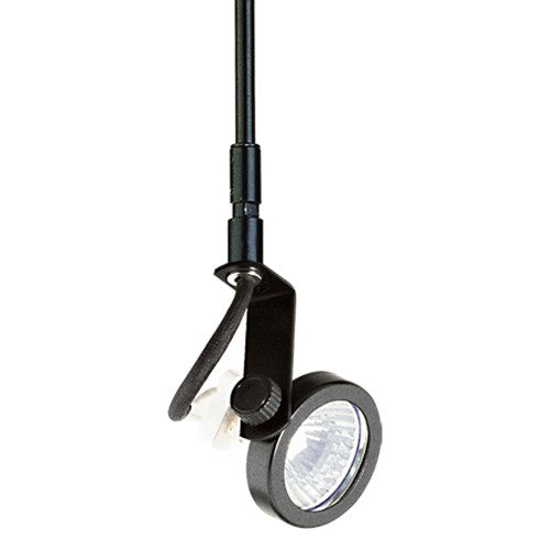 ELCO Lighting ET526-48B Electronic Low Voltage Gimbal Ring Accent Light with Stem Extension Track Fixture 48 inch Extension 50W 12V Black Finish