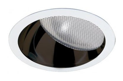 ELCO Lighting EL921B 8 Inch CFL Reflector Wall Wash with Regressed Prismatic Lens (2) 42W Black with White Ring Finish