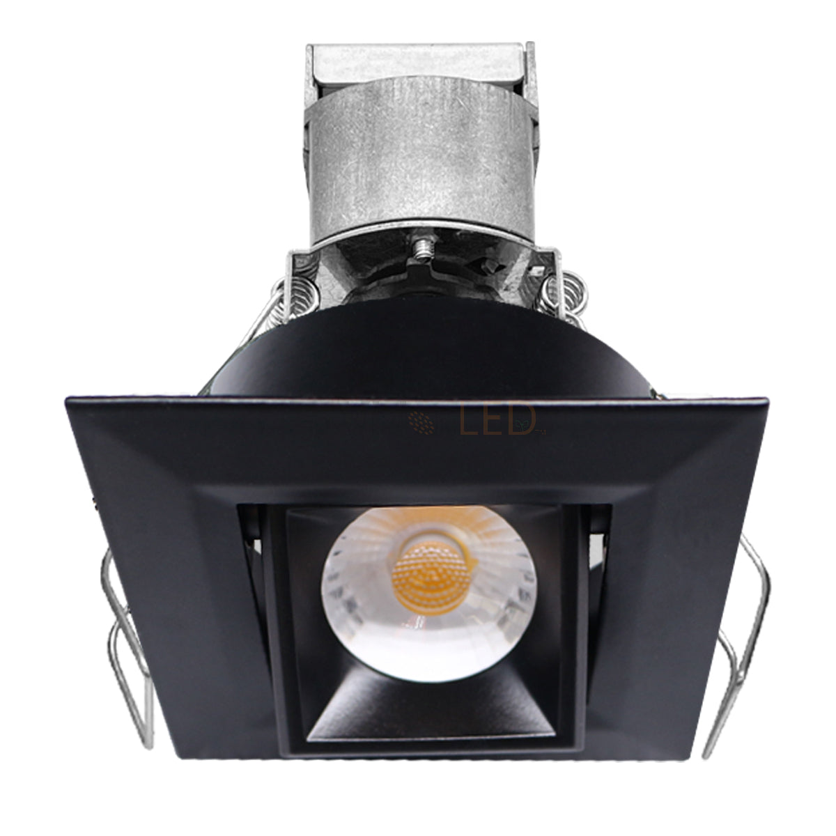 EnvisionLED LED-MDL-1-ADJ-6W-30K-SQ-BLK-12V LED 1 Inch 12V Mini Gimbal Low Voltage Downlight Adjustable Square 3000K Black Finish