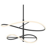 Kuzco Lighting PD96424-BK 24.75 inch Collide Horizontal Hanging LED Down Pendant Ceiling Light, Black Finish