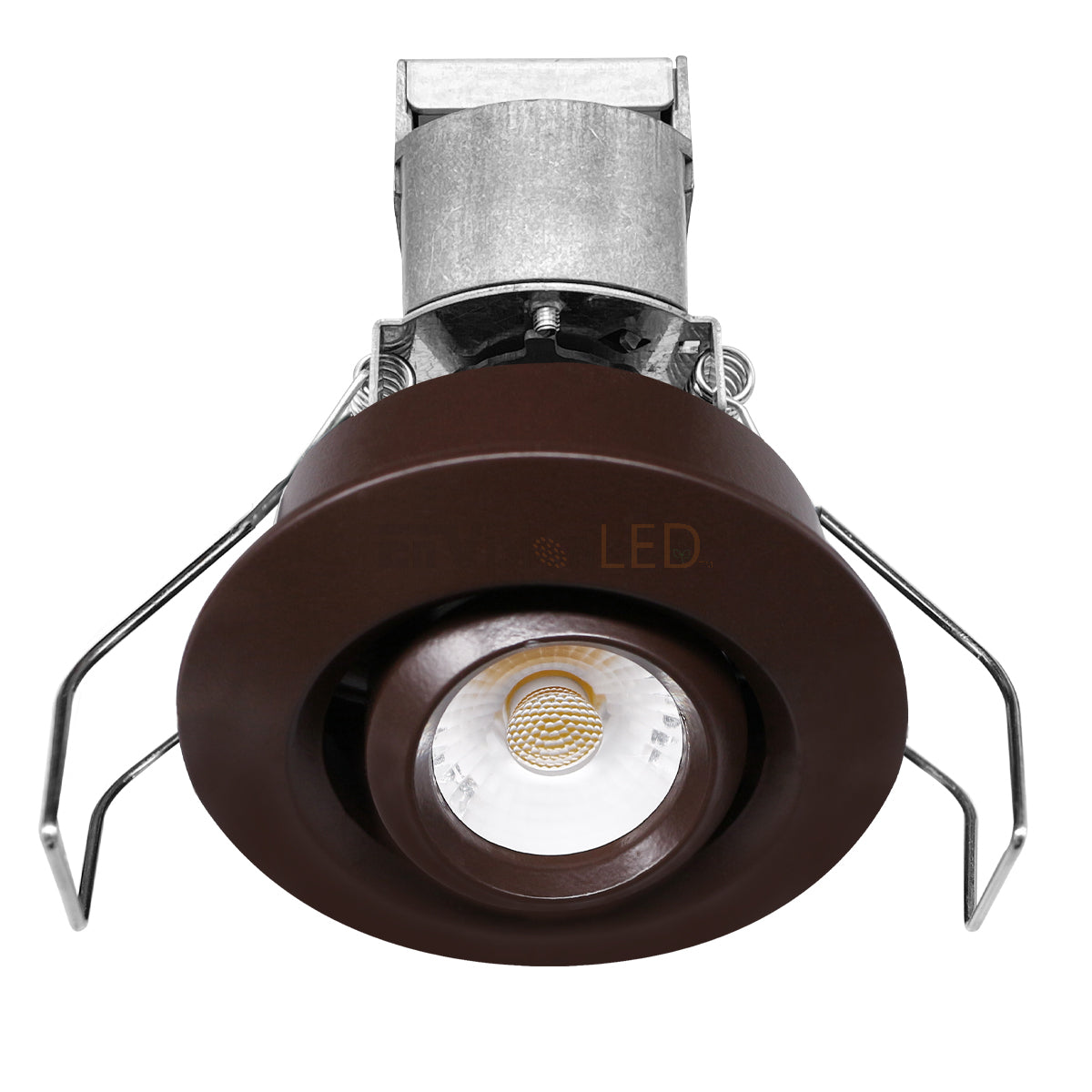 EnvisionLED LED-MDL-1-ADJ-6W-30K-RD-BZ-12V LED 1 Inch 12V Mini Gimbal Low Voltage Downlight Adjustable 3000K Bronze Finish