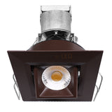 EnvisionLED LED-MDL-1-ADJ-6W-30K-SQ-BZ-12V LED 1 Inch 12V Mini Gimbal Low Voltage Downlight Adjustable Square 3000K Bronze Finish