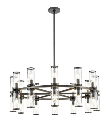 Alora Lighting CH309024UBCG Revolve 24 Light 32 inch Chandelier Ceiling Light Bronze Finish