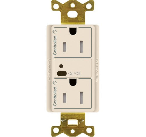 Lutron Wireless Receptacle With Clear Connect Technology Control Almond - BuyRite Electric
