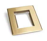 Lew Electric CF-1101-DFB Single Gang Floor Box Carpet Flange, Brass Finish