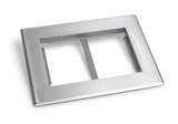 Lew Electric CF-1102-DFB-A Dual Gang Floor Box Carpet Flange, Aluminum Finish