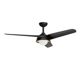 Alora Lighting CF522054MB Rubio 54 Inches Wide 3 Blade Ceiling Fan with Light Kit, Matte Black Finish