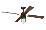 Alora Lighting CF539056MBAG Cyrus 56 Inches Wide 4 Blade Ceiling Fan with Light Kit, Matte Black/Aged Gold Finish