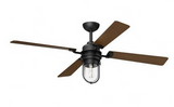 Alora Lighting CF539056MB Cyrus 56 Inches Wide 4 Blade Ceiling Fan with Light Kit, Matte Black Finish