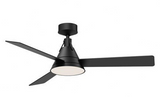 Alora Lighting CF584054MB Archer 54 Inches Wide 3 Blade Ceiling Fan with Light Kit, Matte Black Finish