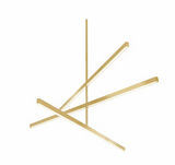 Kuzco Lighting CH10356-BG Vega 16.5 inches Down Chandelier Ceiling Light, Brushed Gold Finish