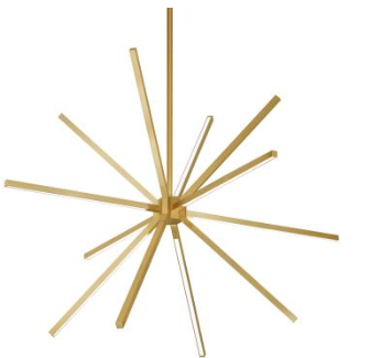 Kuzco Lighting CH14232-BG Sirius Minor 32" LED Chandelier Lighting, Brushed Gold Finish