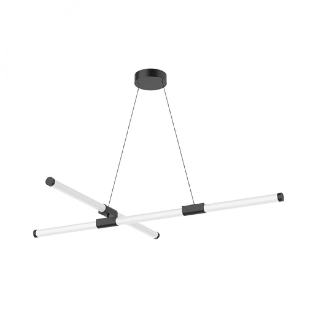 Kuzco Lighting CH18548-BK LED 48 Inch Indoor Lighting Akari Chandelier Ceiling Light Black Finish