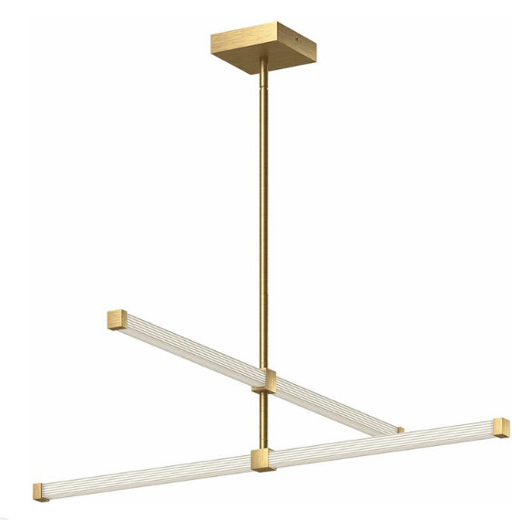 Kuzco Lighting CH23532-BG Blade Chandelier LED Pendant Light, Brushed Gold Finish