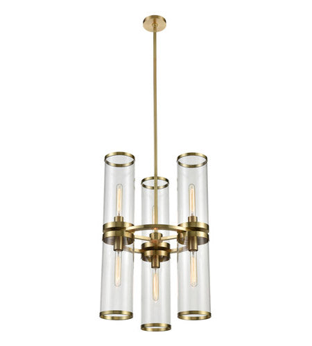Alora Lighting CH311633NBCG Revolve II 6 Light 18 inch Brass Chandelier Ceiling Light