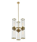 Alora Lighting CH311633NBCG Revolve II 6 Light 18 inch Brass Chandelier Ceiling Light
