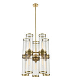 Alora Lighting CH311655NBCG Revolve II 10 Light 21 inch Brass Chandelier Ceiling Light