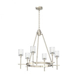 Alora Lighting CH314306PNCC Salita LED Chandelier Ceiling Light Nickel Finish