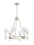 Alora Lighting CH314306PNRC LED Chandelier Ceiling Light Polished Nickel Finish