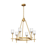 Alora Lighting CH314306VBCC Salita LED Chandelier Ceiling Light Gold Finish