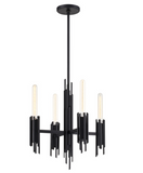 Alora Lighting CH335019MB Torres 19" Wide Chandelier 4 LED Light, Matte Black Finish