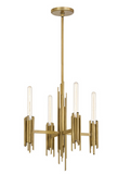 Alora Lighting CH335019VB Torres 19" Wide Chandelier 4 LED Light, Vintage Brass Finish