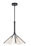 Kuzco Lighting CH62628-BK/LG Modern LED Mulberry Chandelier Ceiling Pendant Light with Clear Acrylic Light Guide Shade, Black Finish