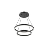 Kuzco Lighting CH87224-BK LED Cerchio Chandelier Light Black Finish