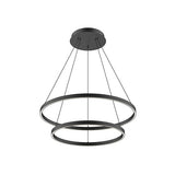 Kuzco Lighting CH87232-BK LED Cerchio Chandelier Light Black Finish