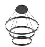 Kuzco Lighting CH87332-BK LED 154W Cerchio Chandelier Light 3000K Black Finish