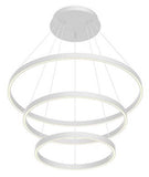 Kuzco Lighting CH88232-WH LED 116W Piazza Two Tiers Chandelier Light 3000K White Finish