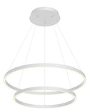 Kuzco Lighting CH87832-WH 32 inch Cerchio LED Chandelier Ceiling Pendant Light, White Finish