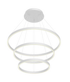 Kuzco Lighting CH87932-WH 32" LED Chandelier Ceiling Pendant Light with Frosted Silicone Diffuser, White Finish