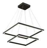 Kuzco Lighting CH88224-BK LED 90W Piazza Chandelier Light 3000K Black Finish