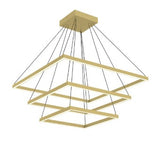 Kuzco Lighting CH88332-BG Piazza LED Chandelier Ceiling Pendant Light, Brushed Gold Finish