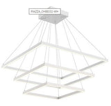 Kuzco Lighting CH88332-WH LED 154W Piazza Three Tier Chandelier Light 5000K White Finish