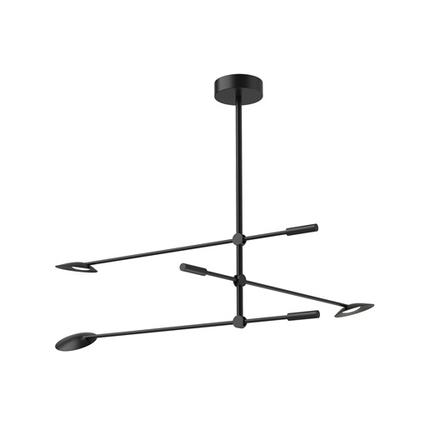 Kuzco Lighting CH90132-BK LED 32 Inch Indoor Lighting Rotaire Chandelier Ceiling Light Black Finish
