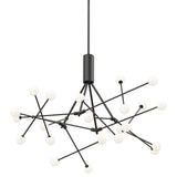 Kuzco Lighting CH97139-BK LED Indoor Lighting Moto 39 Inch Chandelier Ceiling Light Black Finish