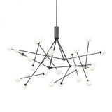 Kuzco Lighting CH97358-BK LED Indoor Lighting Moto 54 Inch Chandelier Ceiling Light Black Finish