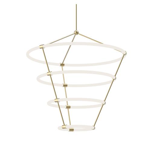 Kuzco Lighting CH99433-NB Santino 33 Inch 4 tier Chandelier Ceiling Light Natural Brass Finish