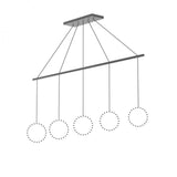 Kuzco Lighting CNL5AC-GH Marquee 5 Light 86.63 Inch Linear Pendant Canopy Chandelier Ceiling Light Graphite Finish