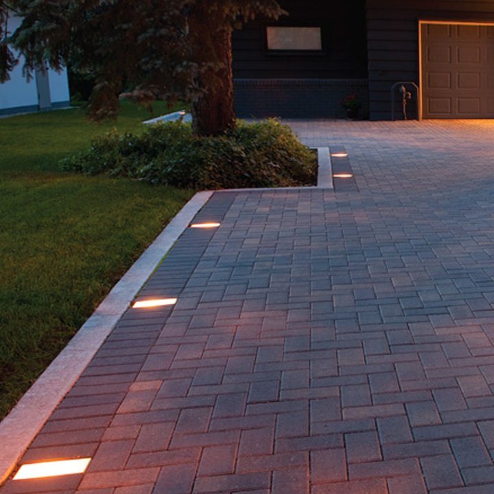 ABBA Lighting USA CRG31-WW, Rectangle Concrete Brick Light, Heavy Duty Cast Aluminum, Temper Warm White 3000K