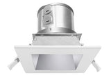 Westgate CRLC6-20W-MCTP-S-D-WH 6 Inch LED Square Trim Clip-On/Snap-In Commercial Recessed Light, Lumens 80lm/w, Multi-Color Temperature, White Finish
