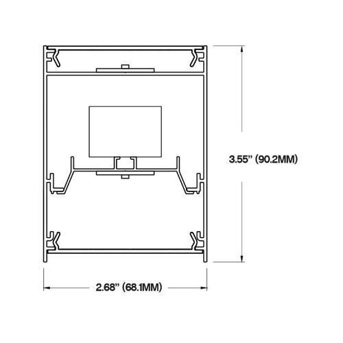 Core Lighting CSL320-12-DL1-UL2-35-UNV-SL-C12-LD1, LED Direct/Indirect Suspended Light, 0-10V dimming, 3500K Down Light 555lm, Up Light 777lm, Silver Finish
