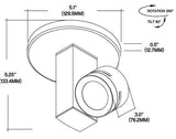 Core Lighting CTL410-L1-30K-BK-SP-MP 700 Lumen Vertical Monopoint Track Head 3000K Black Finish