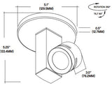 Core Lighting CTL410-L1-27K-SI-WF-MP 700 Lumen Vertical Monopoint Track Head 2700K Silver Finish