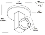 Core Lighting CTL410-L1-27K-SI-SP-MP 700 Lumen Vertical Monopoint Track Head 2700K Silver Finish