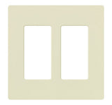 Lutron CW-2-WH Designer Claro Style 2 Gang Wall Plate